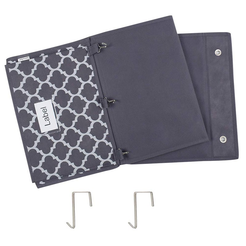 homyfort Over the Door File Organizer, Hanging File Folders, Wall Organizers and Storage for Mail, Magazine, Notebooks, Planners, Office, Classroom, 5 Extra Large Pockets (Grey Lantern Pattern) - Image 5